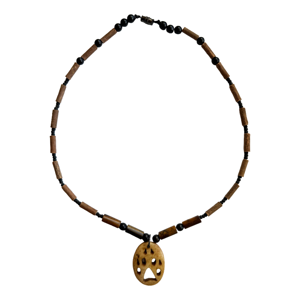 Paw Print Carving Necklace (v1)